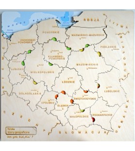 mapa Polski - wielopoziomowa 